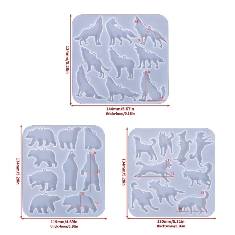 Ear Rings Epoxy Mould Eye Catching Animal Earrings Mold Customized Ear Pendant Silicone Molds for Craft Enthusiasts