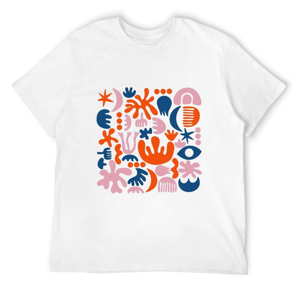Matisse-inspirerade utklipp - Abstrakt målningskonsttryck T-shirt herrkläder designskjortor herrkläder
