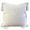 White Corded Decorative Pillowcase 40x40 Cm White Boho Style Pillowcases