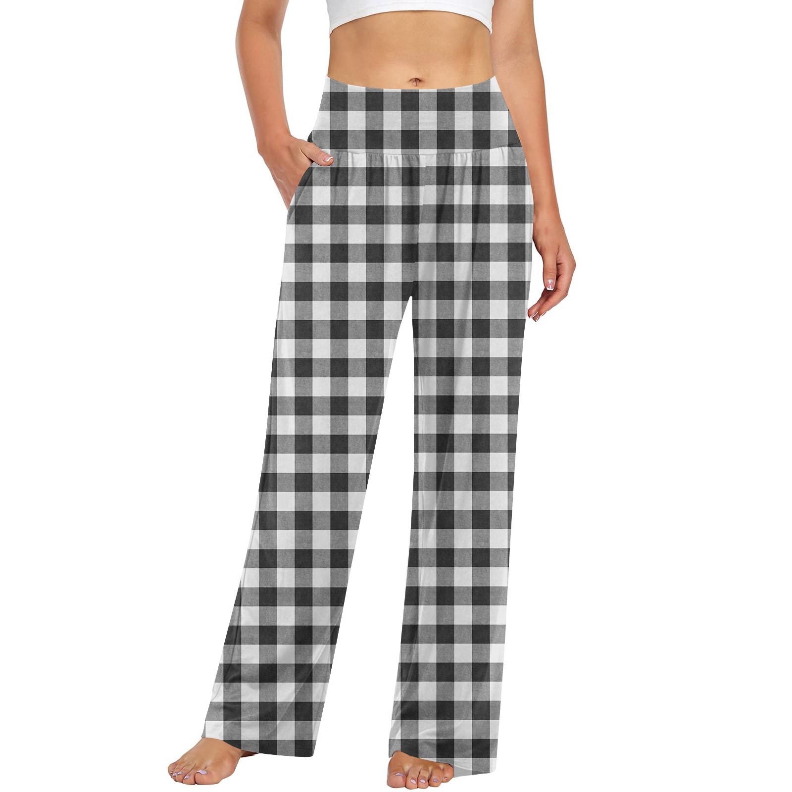 

Женские повседневные модные брюки с клетчатым принтом Повседневные брюки XL