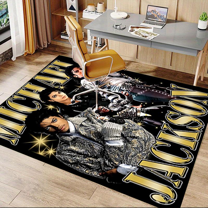 Michael Jackson Star Music Carpet For Playroom Bedroom Living Room Sofa Home Decorkids Game Area Rug Nonslip Floor Mat