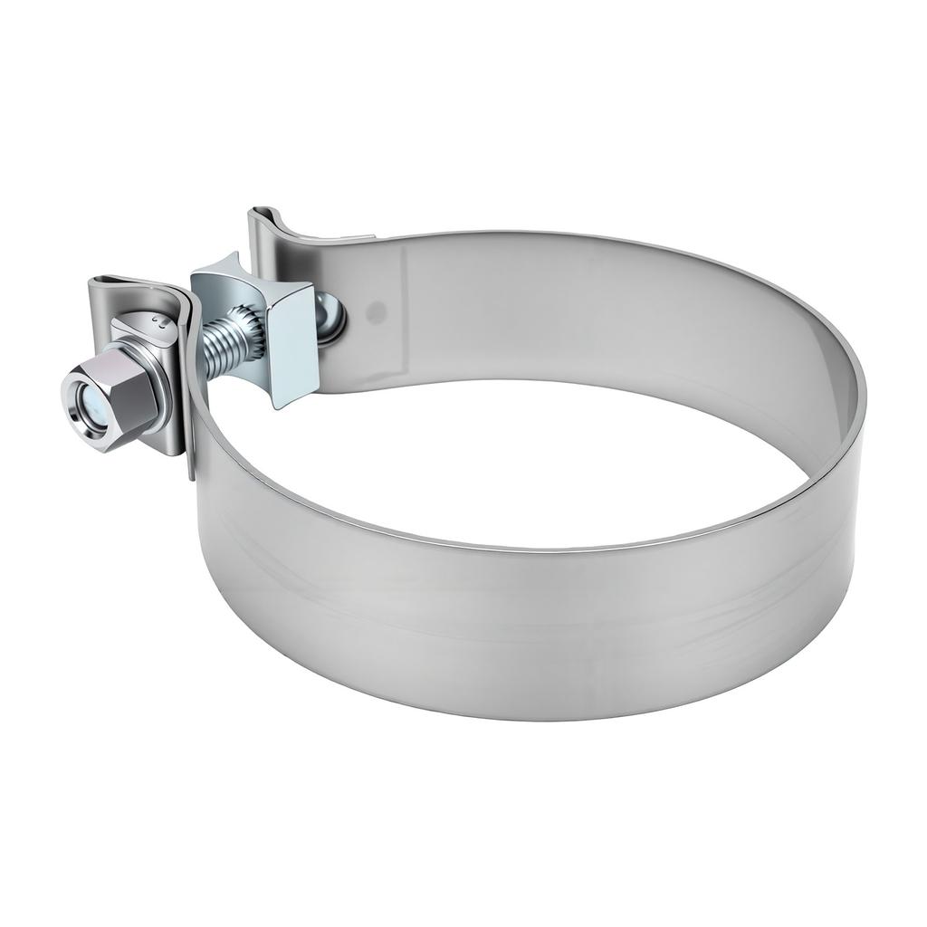 4in Exhaust Clamp Narrow Band Stainless Steel Muffler Clamp for Exhaust Pipes Mufflers Catalytic Converters