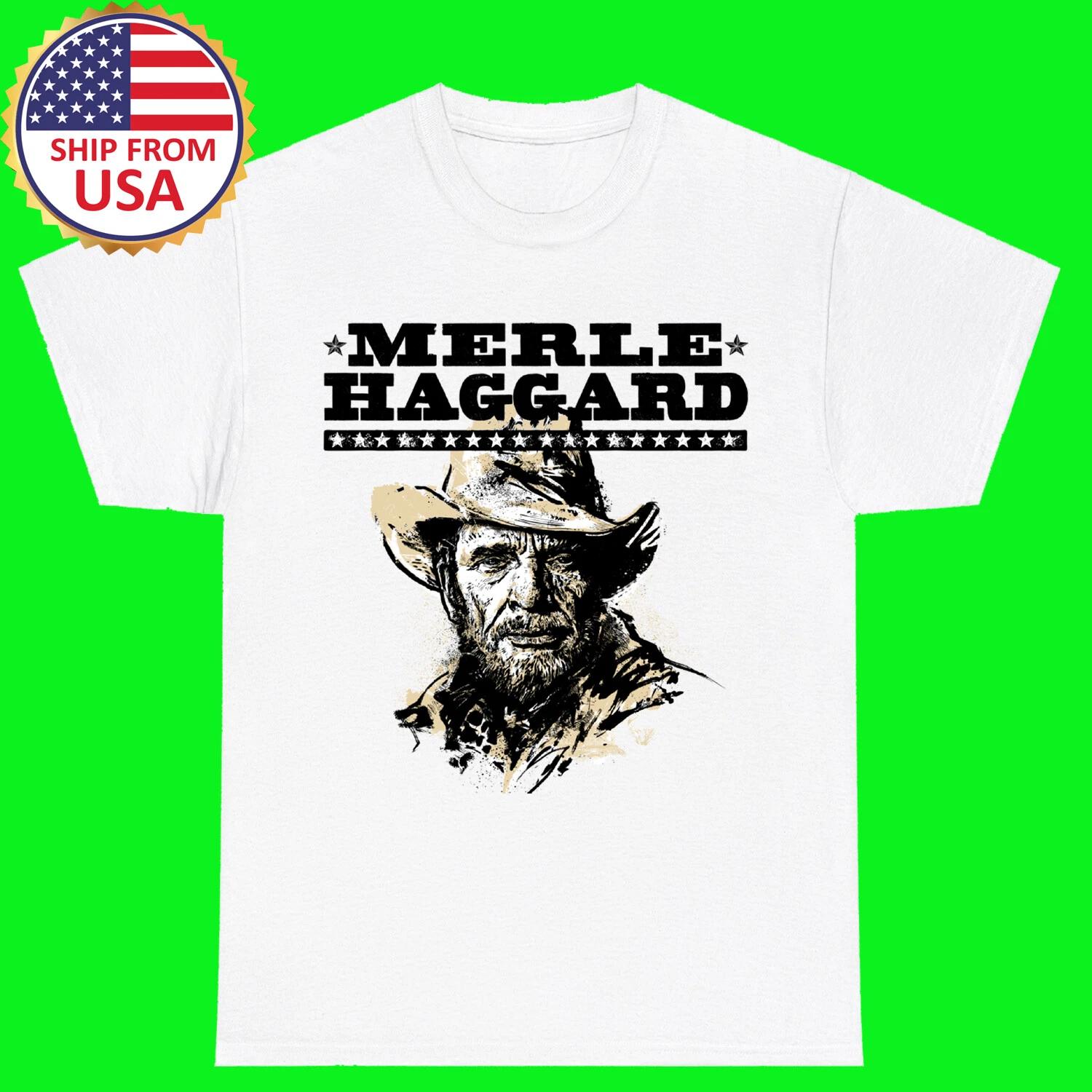 Merle Haggard Old White T-Shirt Tee Top Unisex S