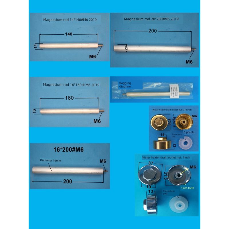Electric Water Heater Universal Accessories Inner Tank High Corrosion Protection High-Purity Magnesium Rod In Stock New Product Promotion