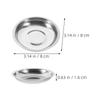10 Pcs Sauce Dish Stainless Steel Dipping Bowls Round Metal Plates Food Flavor Seasoning Dishes Small Gear Serving Plates