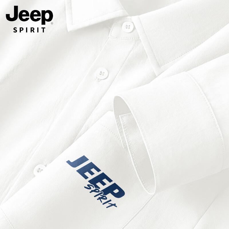 

JEEP SPIRIT Men s Ice Silk Long Sleeve Casual Shirt L