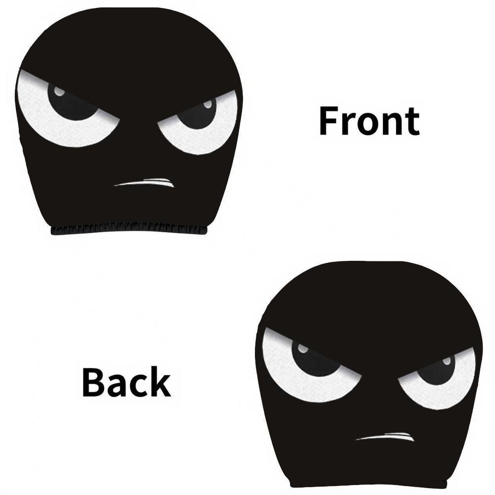 

2Pcs Funny Angry Eyes Car Headrest Covers, Universal Elastic Automobile Head Rest Protective Cover 2pcs pack чёрный
