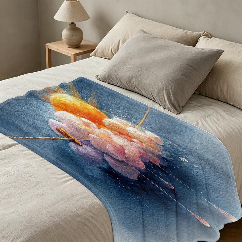 Artistic High-Density Plush Flannel Blanket Soft, Cozy, Warm, Decorative & Functional, Perfect for Home, Car, Halloween & Christmas Use