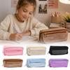 Large Capacity Pencil Case Polyester Stationery Organizer Portable Stationery Bag  Students