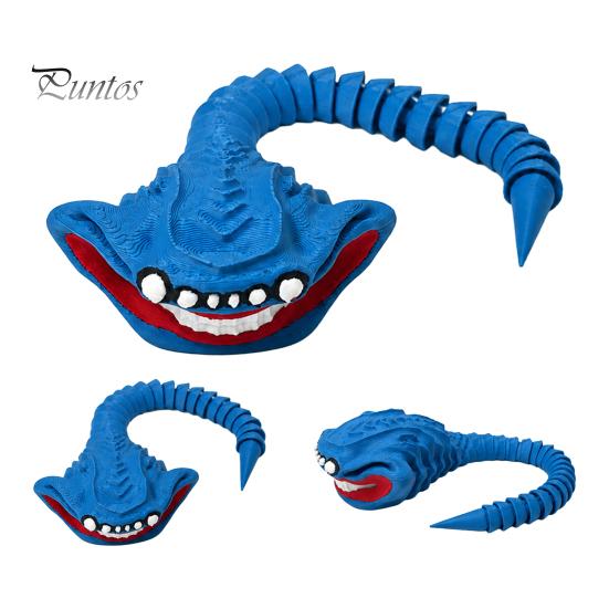 Flexible Articulated Monsters 3D Printed Sea Ornament, Action Figure, Fantasy Collectible Model Deep Creature Statue for Desk Decor And Display