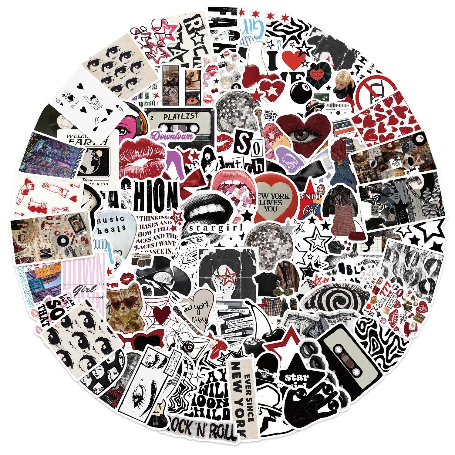 

100 Наклеек Y2K Downtown Girls Украшают Гитарный Блокнот Чемодан DIY Водонепроницаемые