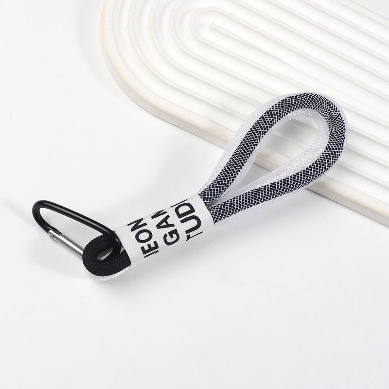 Flerfarget Håndvevd Nøkkelring Mobiltelefon Lanyard Anti-Tapt Knute Tau Stropp Nøkkelring Menn Kvinner Bilnøkkelholder Tilbehør