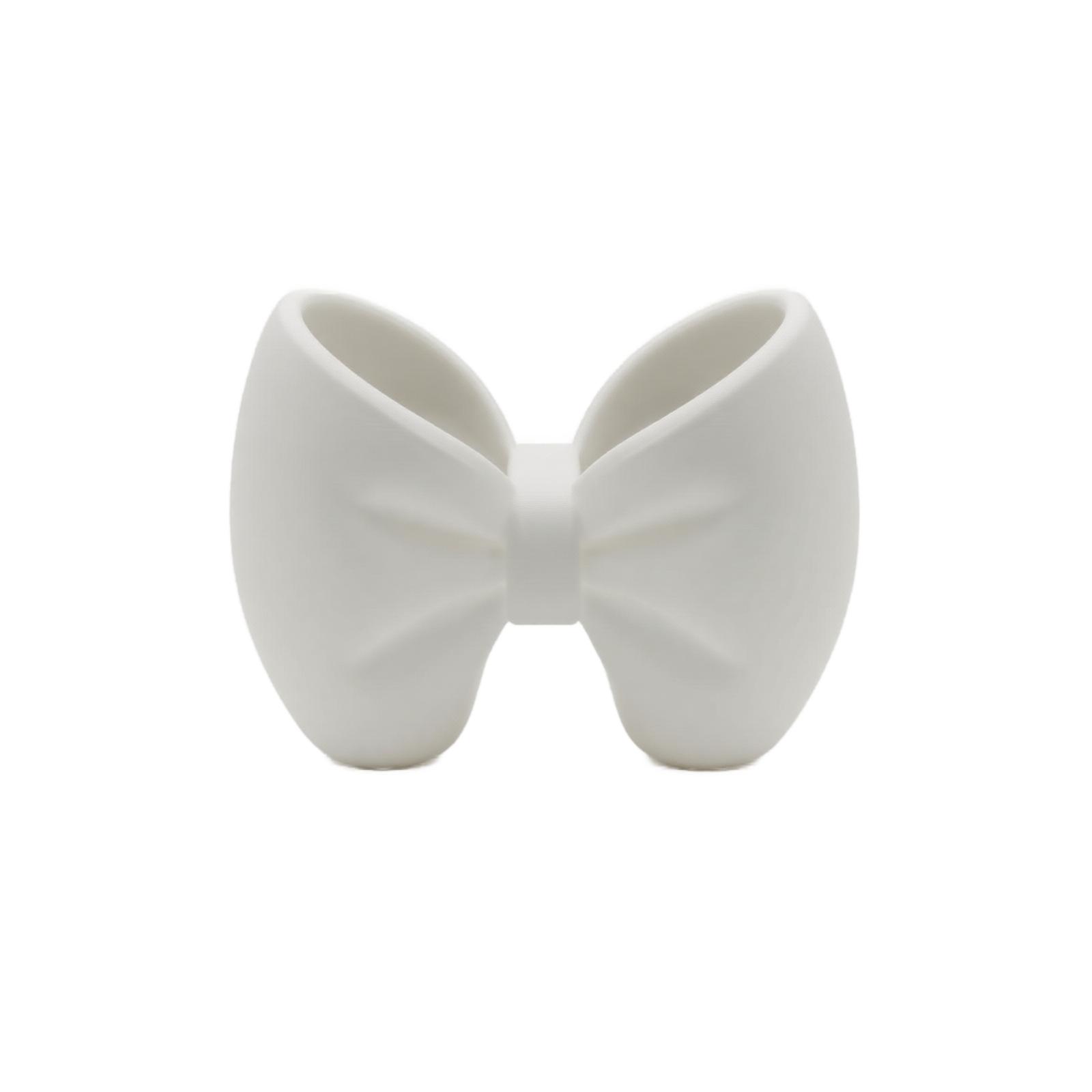 

Bow Shaped Toothbrush Holder Pen Cup Organizer Stand for Bathroom Countertop Storage Durable Plastic Material Compact Design One Size