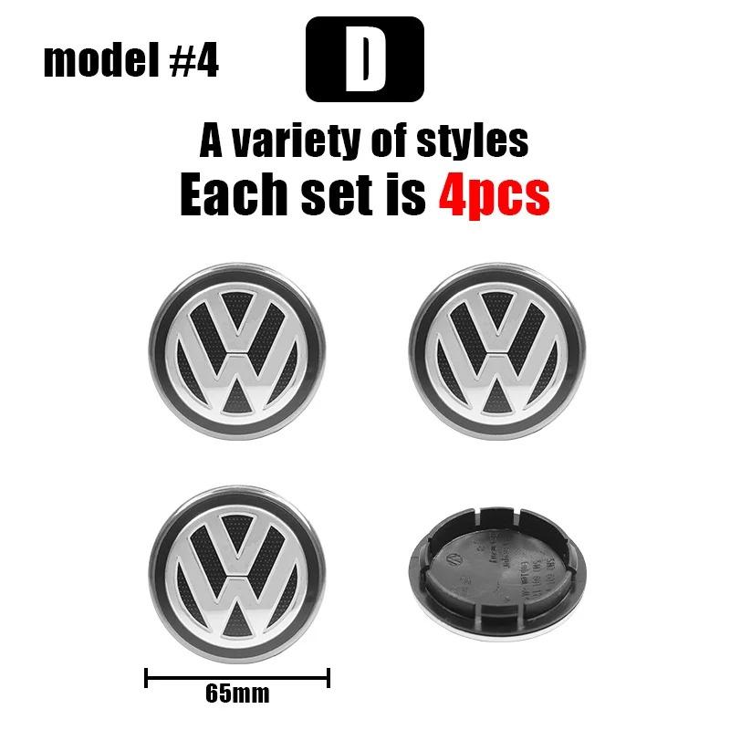 4pcs 56mm 65mm For VW Volkswagen Jetta MK5 Golf Passat Styling 3B7601171 Car Logo Wheel Center Caps Hubcap Cover Car Accessories