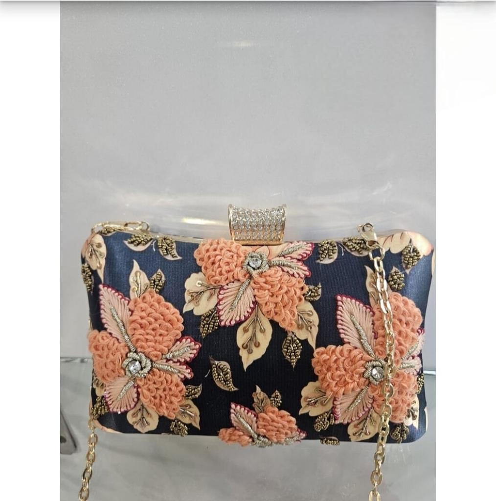 Party Purse & Handbag Designer Hand Embroidered Purse Wedding Gift Clutch Ladies Purse Luxury Bridal Accessory Gift for Her Sling Bag