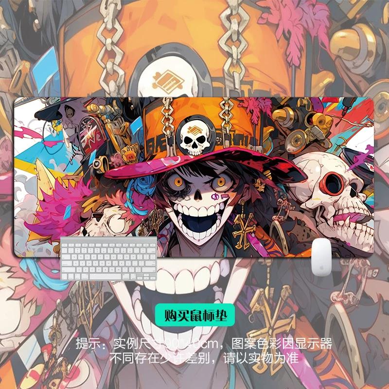 Shounen Anime ONE PIECE Leather Mouse Pad Oversized Anime E-sports Game Table Mat Notebook Keyboard Non-slip Waterproof Mouse Pad Office Desktop Pad