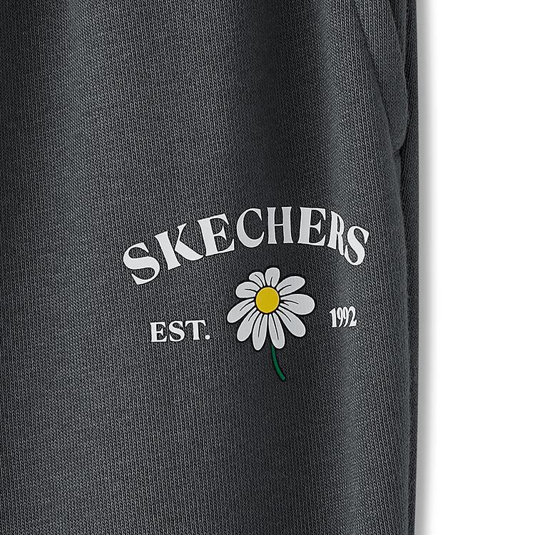 Skechers Comfortable Soft Durable Lace-Up Knitted Sports Pants Women Pants Oyster-Black L225W175-02KY
