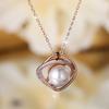 European and American Fashion Elegant Rose Gold Single Pearl Necklace S925Pure Silver Elegant Necklace for Women, a Luxurious and Versatile Gift