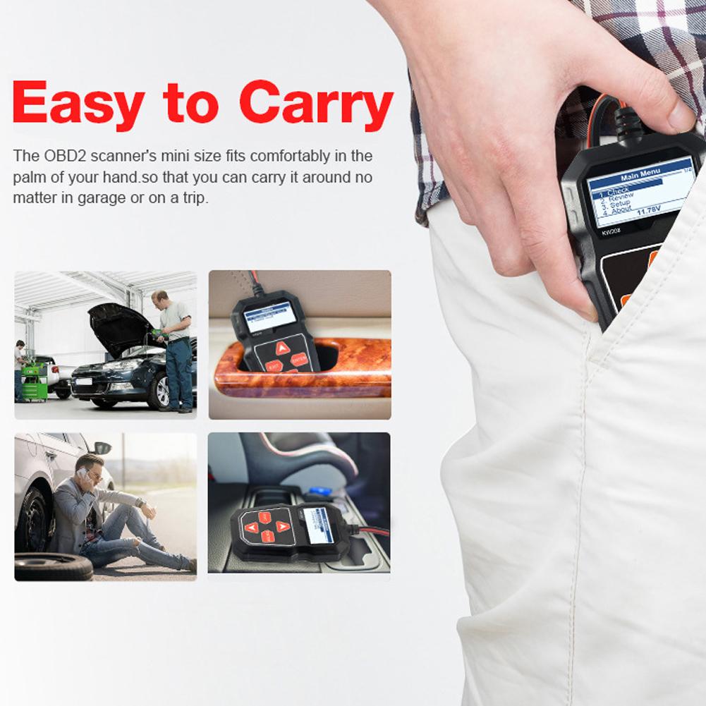 12V Car Battery Load Tester Professional Automotive Alternator Analyzer Waveform Voltage Test For Car Boat Motorcycle