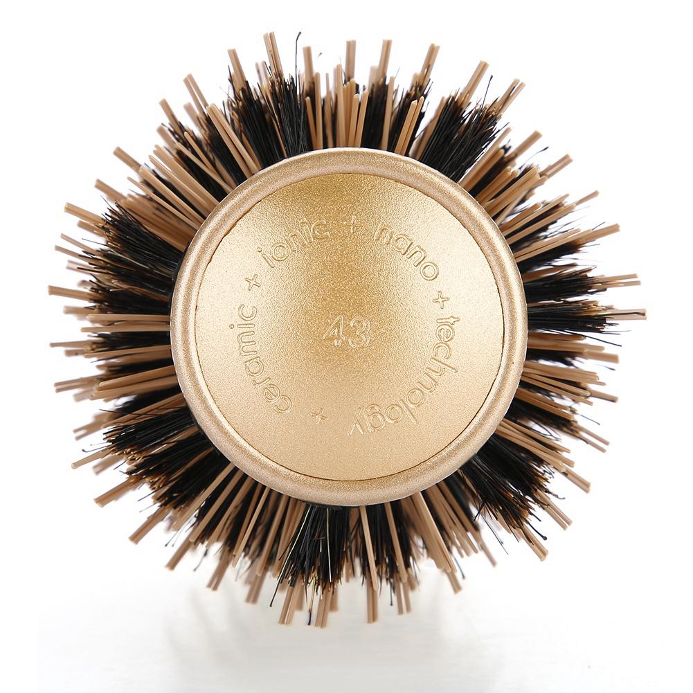 Professional Anti Static Round Hair Comb Salon Styling Brush Twill Nylon Broach(45mm)