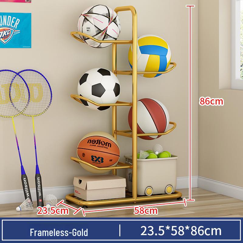 Multisport-Aufbewahrungsregal für Basketball, Fußball, Schläger und Fitnessgeräte