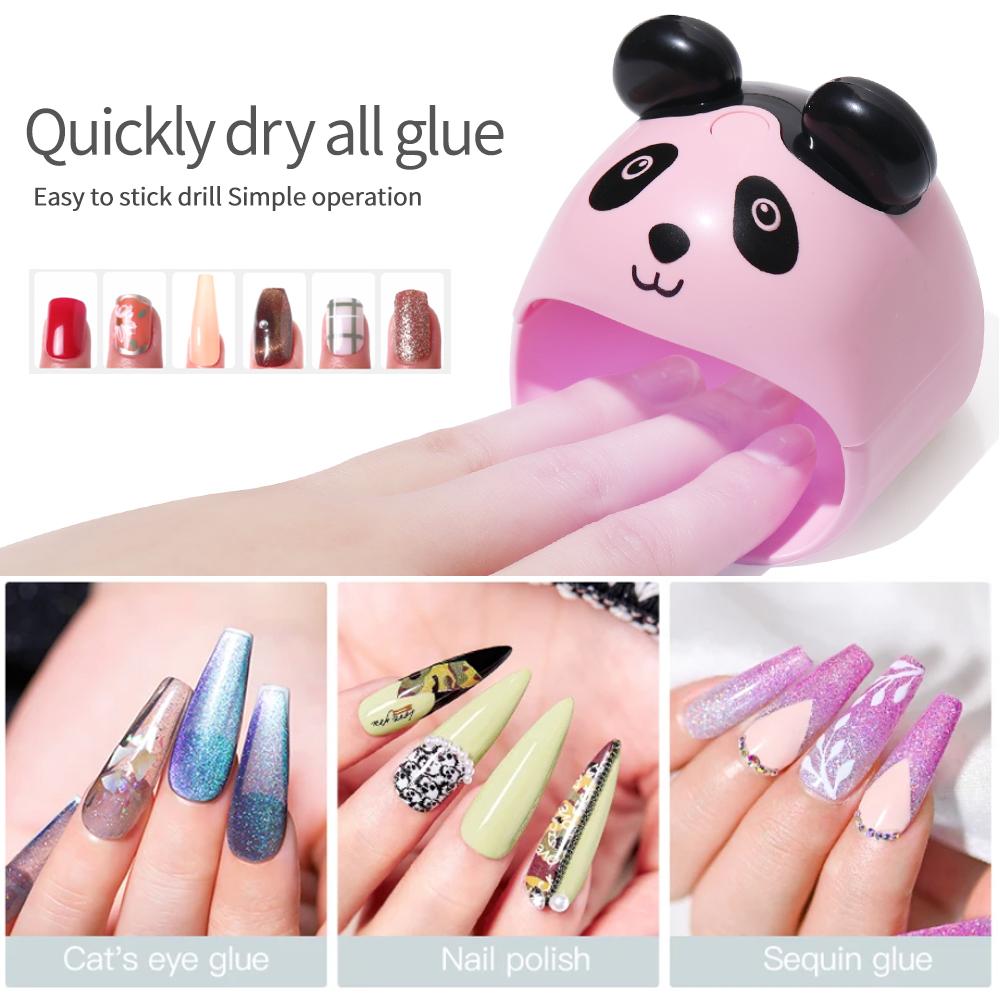 LINMANDA Panda/Hase Nagellampe Kleine Nagelhärtung UV-Licht USB-Härtung Nageltrockner für Schnelle Härtung Gel-Nagellack DIY-Nagelkunst