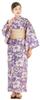 NISHIORI Yukata Set with One Size Fits Most Women's Obi, 3-Piece Set, (km4)