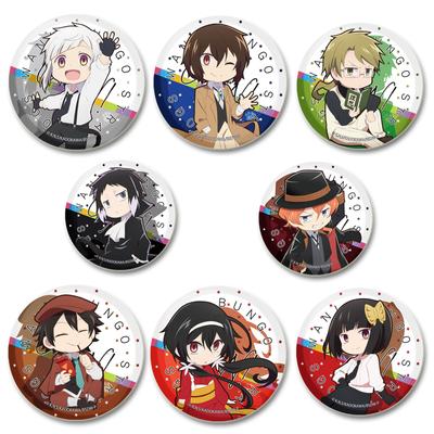 32/44/58mm Bungo Stray Dogs Rozetleri Karikatür Figür Cosplay Rozeti El Yapımı Anime Yaka İğneleri Kendin Yap Sırt Çantası Kıyafet Takı Aksesuarı Hediye