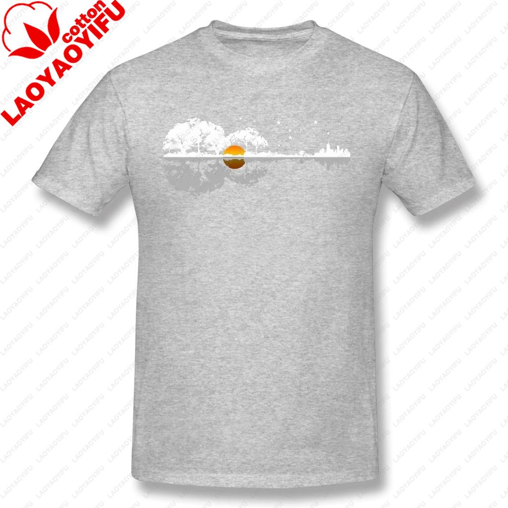 Music Funny Nature Guitar Art Musician T Shirt New Arrival TShirt Fashion Guitar Cotton Shirt for Men Printed Oneck Streetwear
