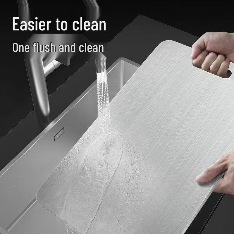Thickened Antibacterial Stainless Steel Double-sided Cutting Board