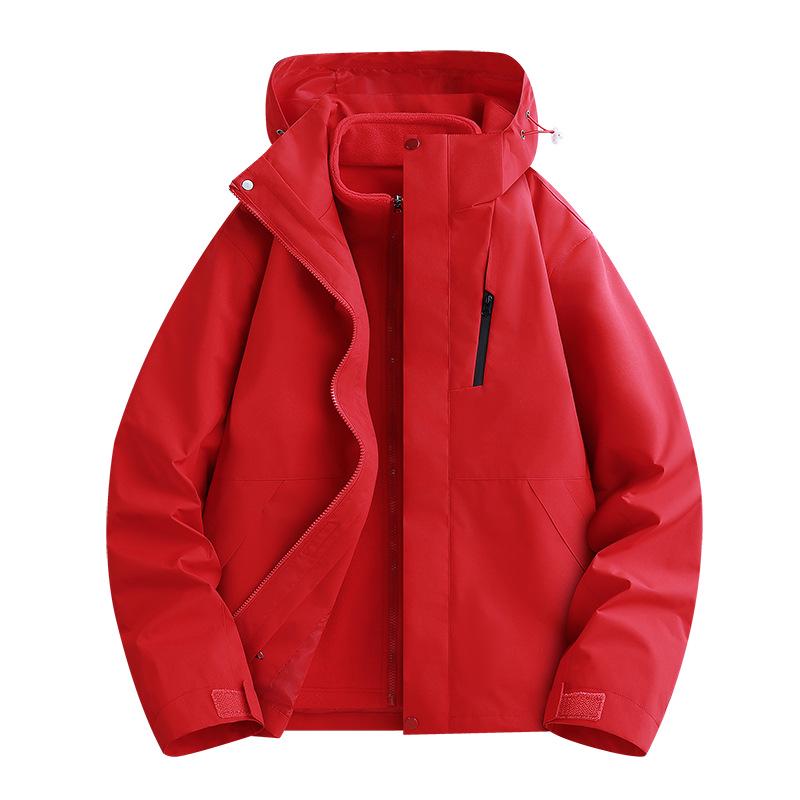 Unisex 3-in-1 Waterproof Windproof Mountaineering Jacket