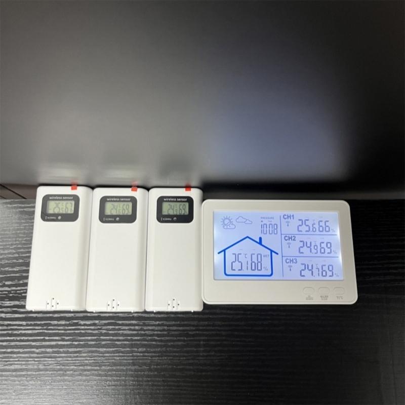 Channel Wireless Hygrometer Thermometer Long Range Transmission Capability Indoor Outdoor Digital Humidity Temperature Monitor