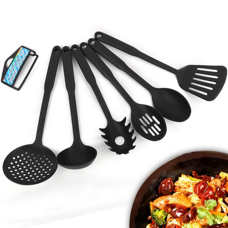 Nine-handle Plastic Nylon Kitchenware Six-piece SetNon-stick Pan Spatula and Spoon Set Cooking Spatula and Spoon Tools, Kitchen Tools