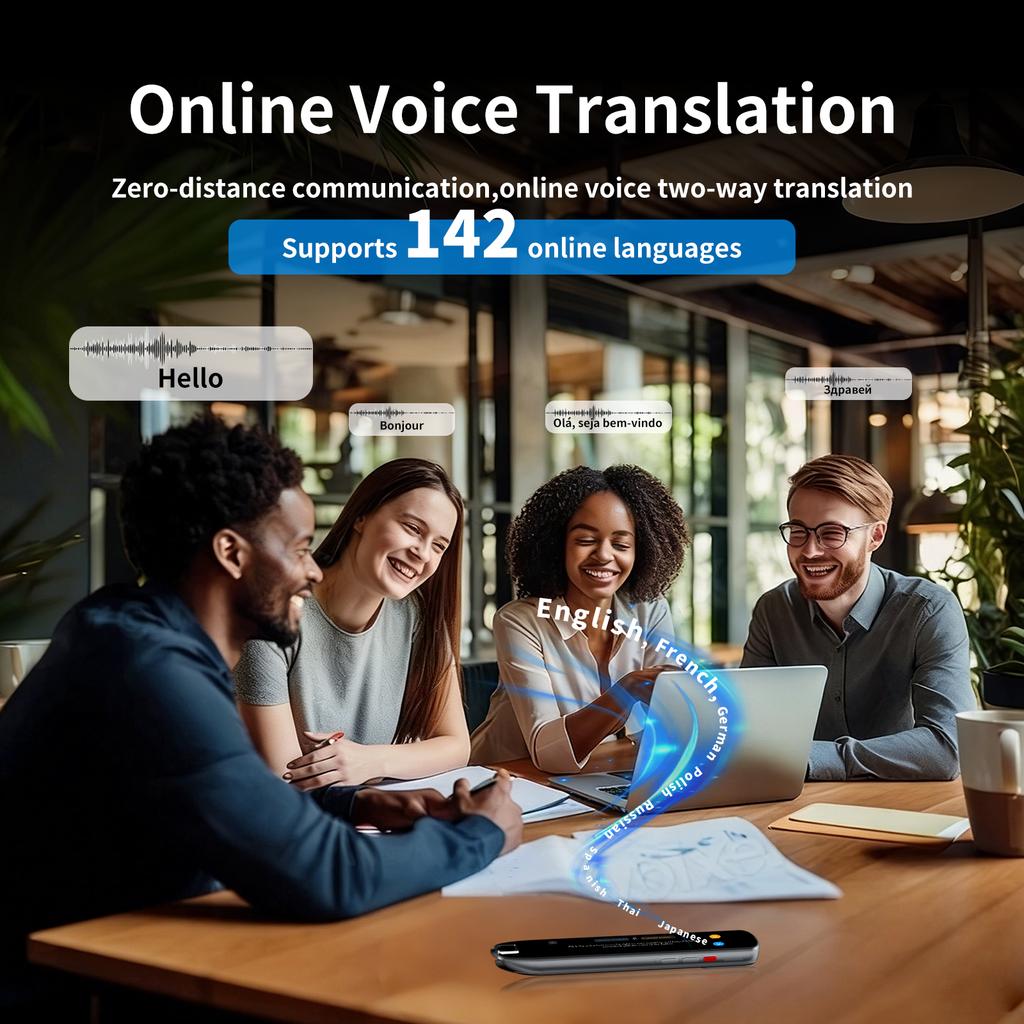 Translation Pen Scanner Reading Pen 142 Language Translation Text Speech Smart Recording Pen Voice Offline Translator for Travel Can Be Used Offline