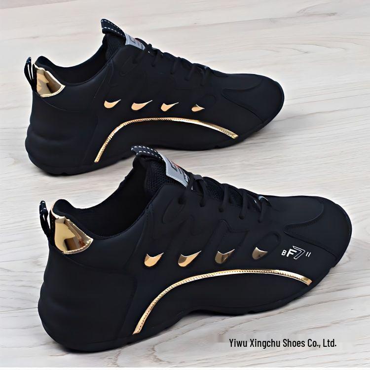 Men's Spring 2025 Korean Style Low-Top Sneakers - Comfortable, Versatile Leather Dad Shoes Trending Now.