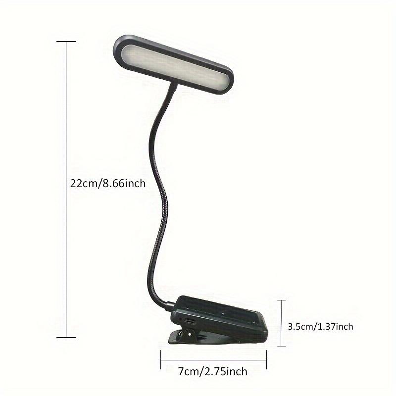 1/2/4pcs Horizontal Book Holder Lamp with 14 Lights, USB Charging Version, 3 Color Temperatures, 10 Adjustment Levels ( Black )