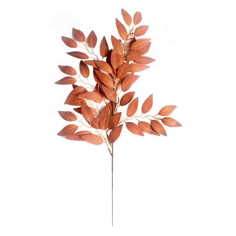 Künstliche Simulationspflanze Herbstfarbene Jujube-Blätter, Einzelne Hochzeits-Home-Blumenarrangement Dekorationsartikel, Shooting-Requisite