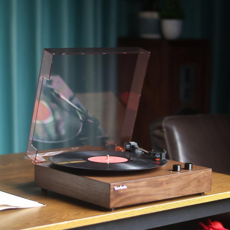 Tang Dian Portable Retro Vinyl Record Player with Bluetooth Speaker - Perfect Valentine's Day Gift