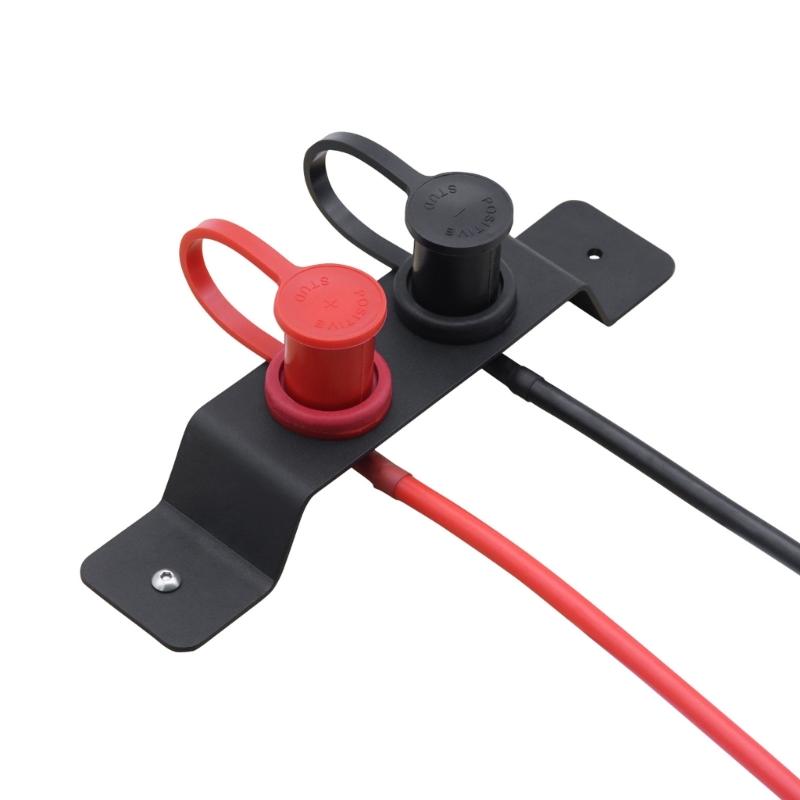 Battery Jump Post Starter Remote Battery Terminals Relocation Kit with Mounting Bracket Waterproof Cover for Lawn Mower