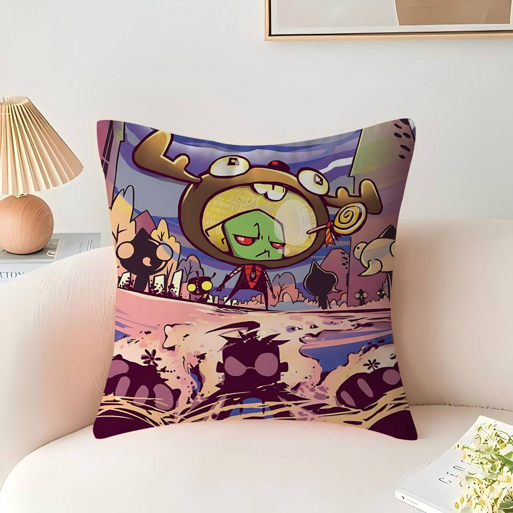 Cartoon I-Invader-Zim Personalized Pillow Cover Kids Bedroom Wild Party Decor Pillowcase Kid Birthday Shower Gift