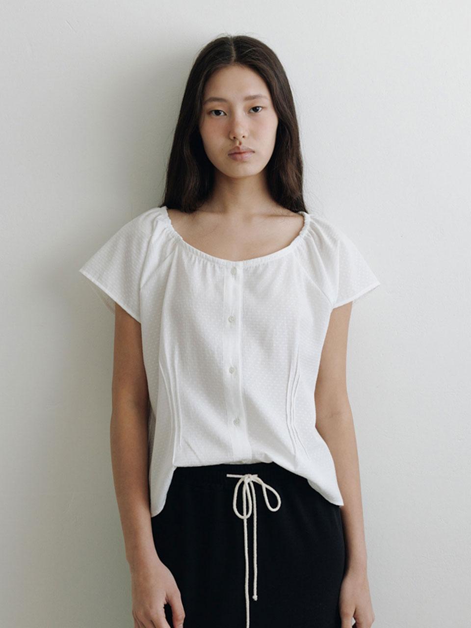 The Rye Dot Sleeve Blouse(Ivory) Ivory/Free