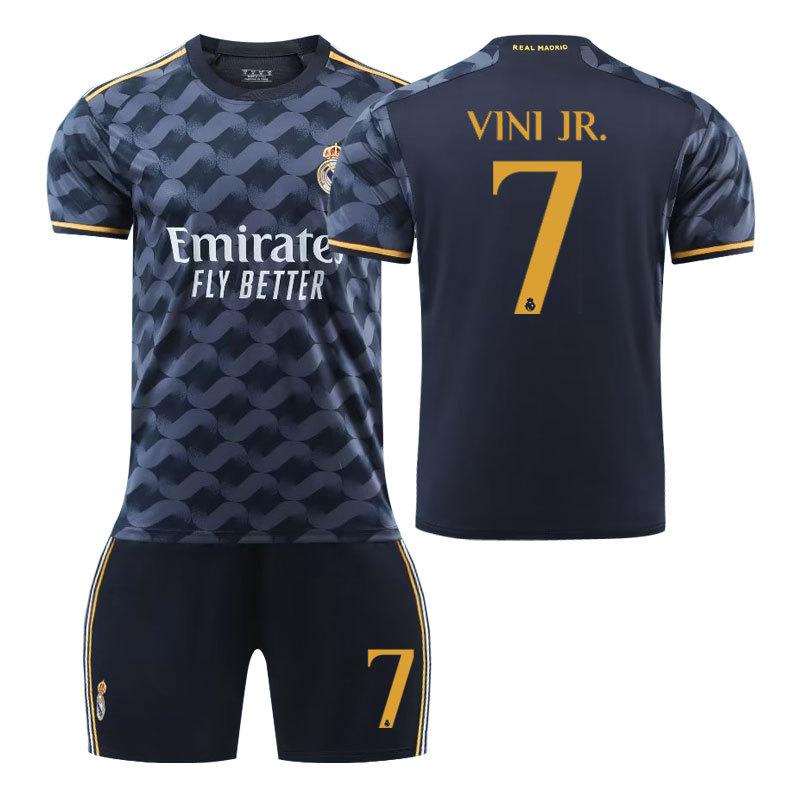 Real Madrid Away Adults and Children's Student Training Clothes Set Jersey Sportswear Men's and Women's Football Clothes La Liga