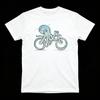 New Octopus Bicycle Tshirt Printed Tshirt Unisexs and Unisexs Tshirt Trendy Casual Top Loose Casual Fashion