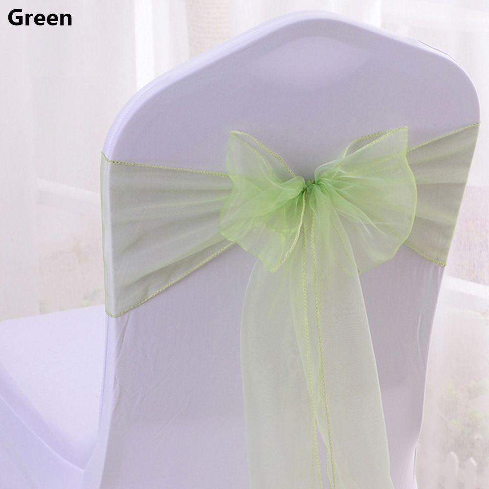 Ribbon Seat Cover Tie Wedding Reception Supplies Events Banquets Chair Back Decor Chair Bows Sashes