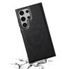 Faux Leather for MagSafe Magnetic Wireless Charging Phone Case for Samsung Galaxy S25 Ultra S24 Plus S23 FE Protection Cover