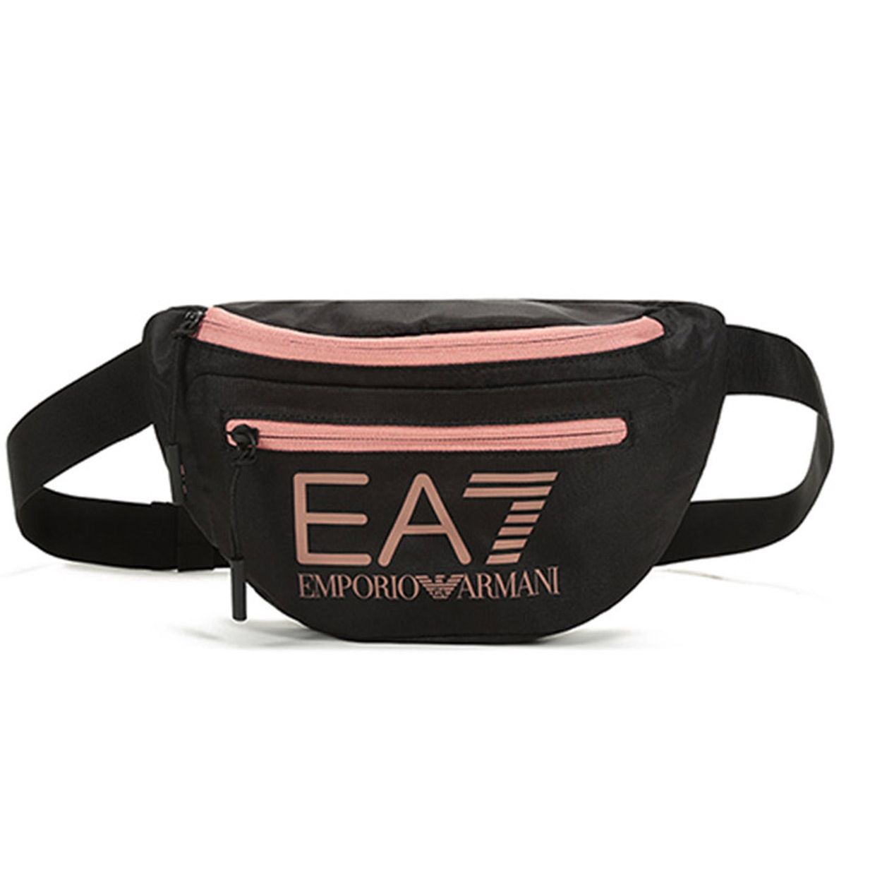 

Emporio Armani EA7 Letter Logo Print Simple Fabric Chest Bag Waist Bag Regular Men bags Black Gray Rose 275979-CC980-78920 Basic Set (Bag+Dust Bag)