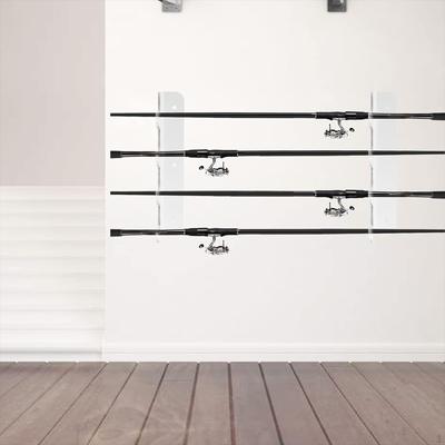 Horizontal Fishing Rod Storage Rack Pole with Screws Portable Holder for