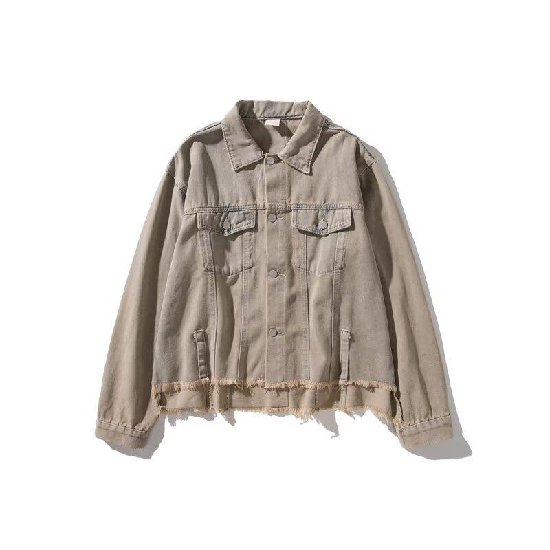 Unisex Retro Denim Motorcycle Jacket: Autumn/Winter Casual Trend, Loose Fit with Lapel