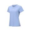 Li Ning Table Tennis Series Solid Color Logo Print Round Neck Short Sleeve T-Shirt Unisex Tops Heron-Blue ATSV616-2