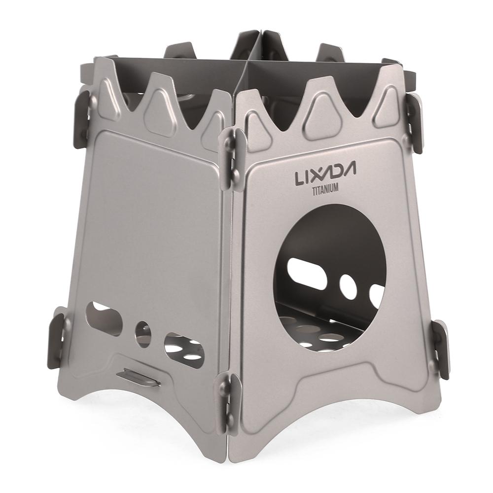 Lixada Кемпинг Титановая дровяная печь Портативная складная дровяная походная печь — фото 12